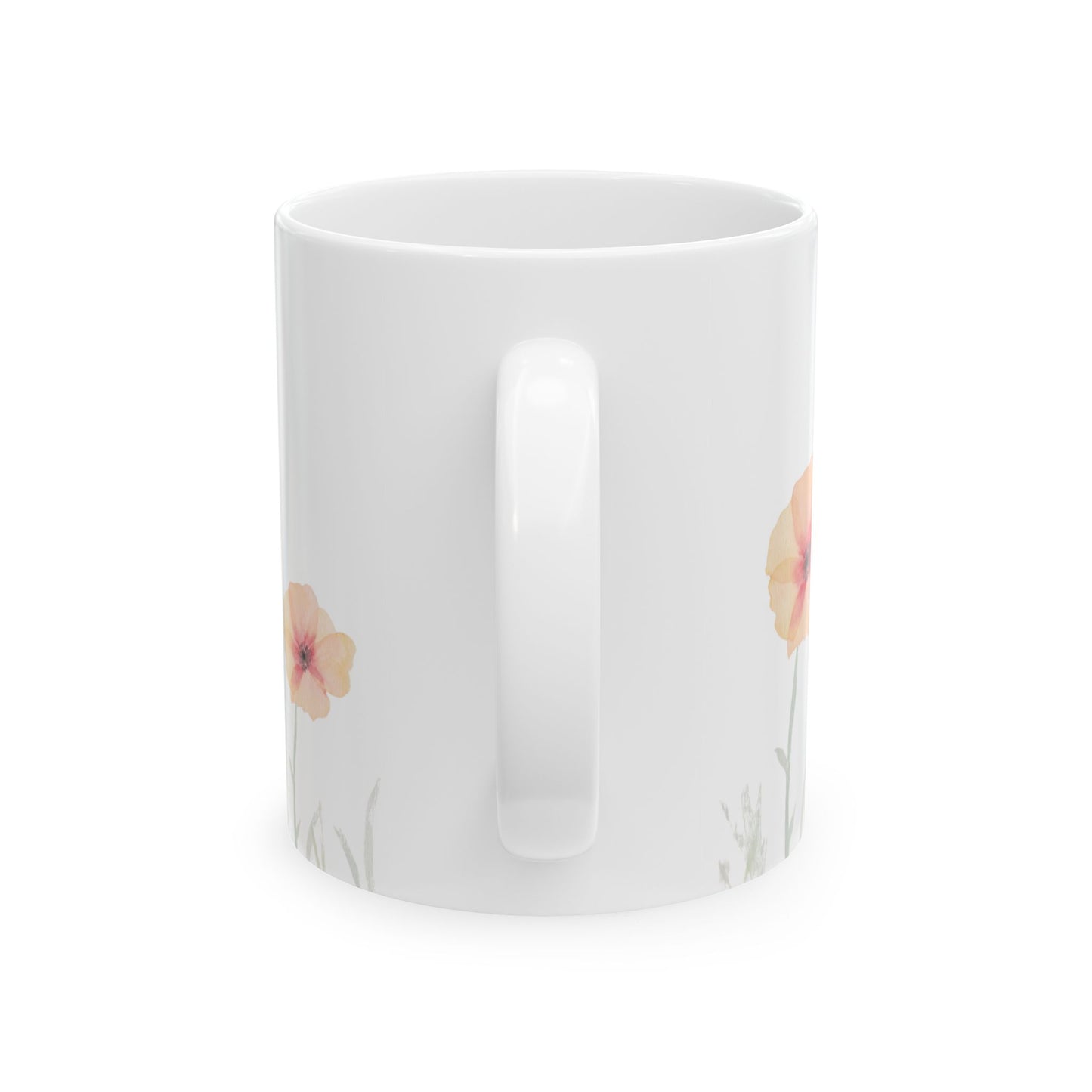 Watercolor Golden Poppy Ceramic Mug - 11oz