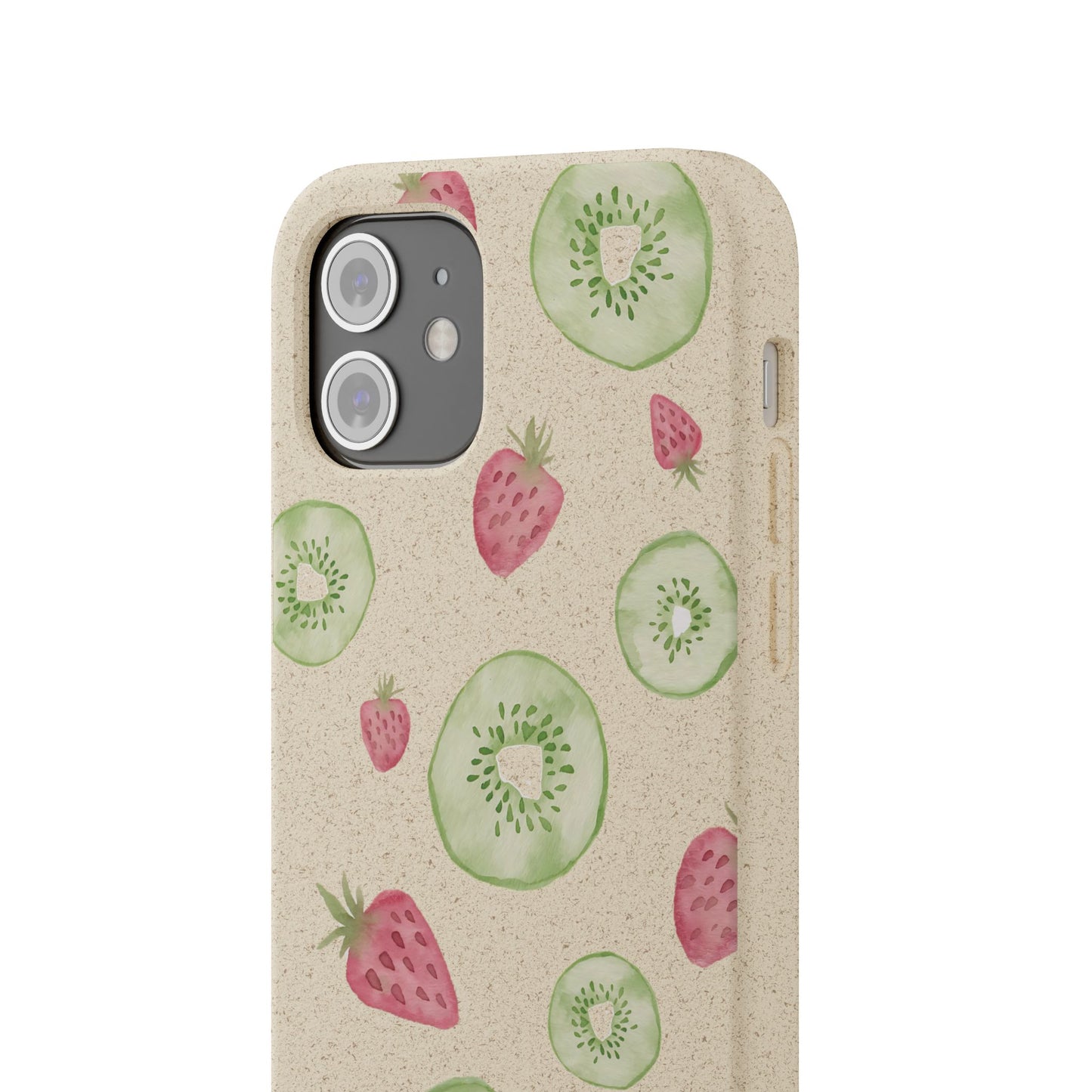 Strawberry Kiwi Biodegradable Phone Case - Watercolor Design by Ciera Sommer