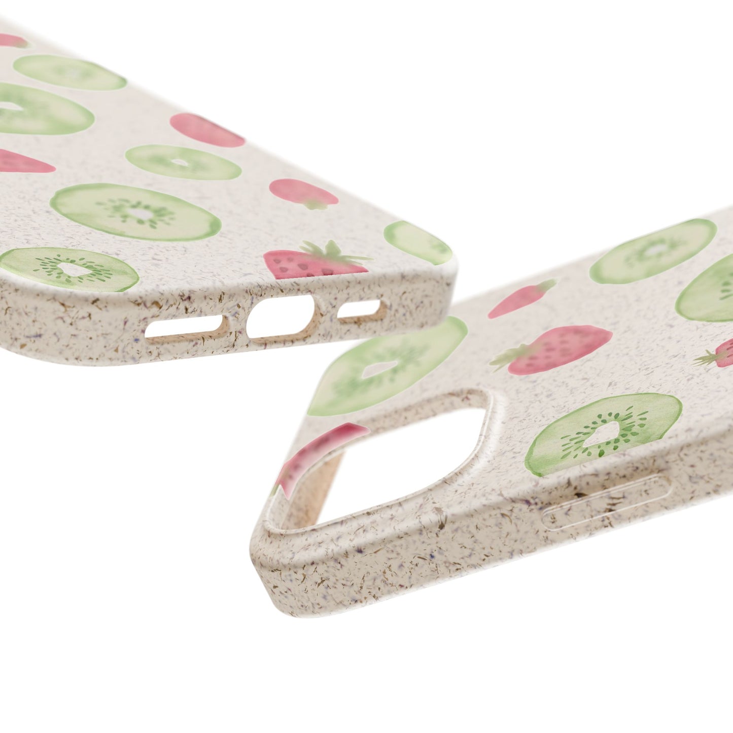 Strawberry Kiwi Biodegradable Phone Case - Watercolor Design by Ciera Sommer