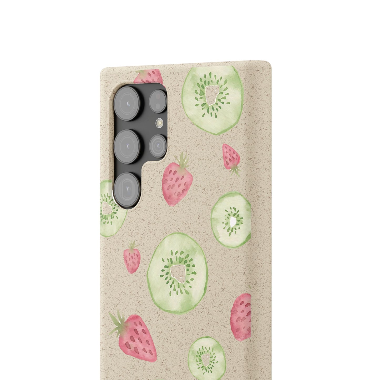 Strawberry Kiwi Biodegradable Phone Case - Watercolor Design by Ciera Sommer