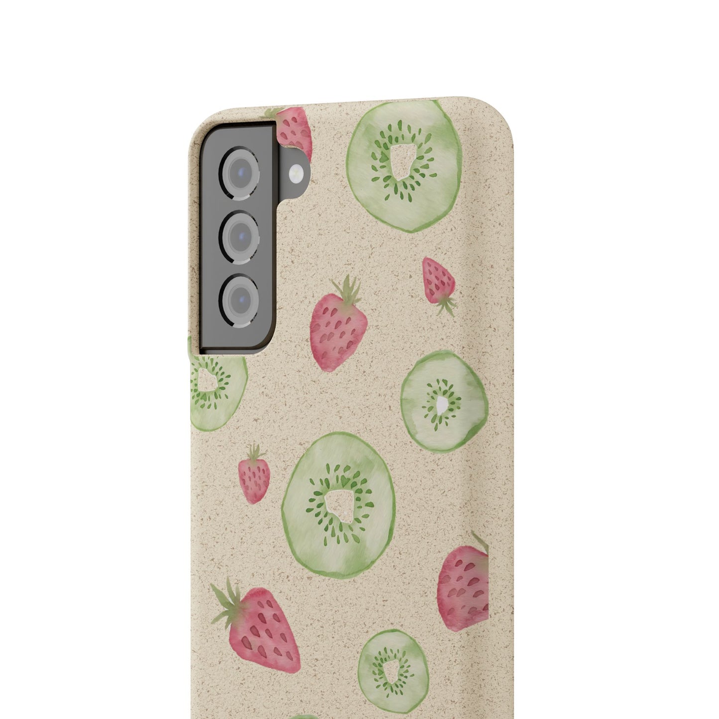 Strawberry Kiwi Biodegradable Phone Case - Watercolor Design by Ciera Sommer