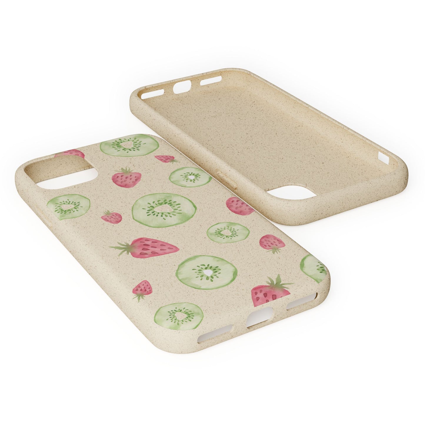 Strawberry Kiwi Biodegradable Phone Case - Watercolor Design by Ciera Sommer
