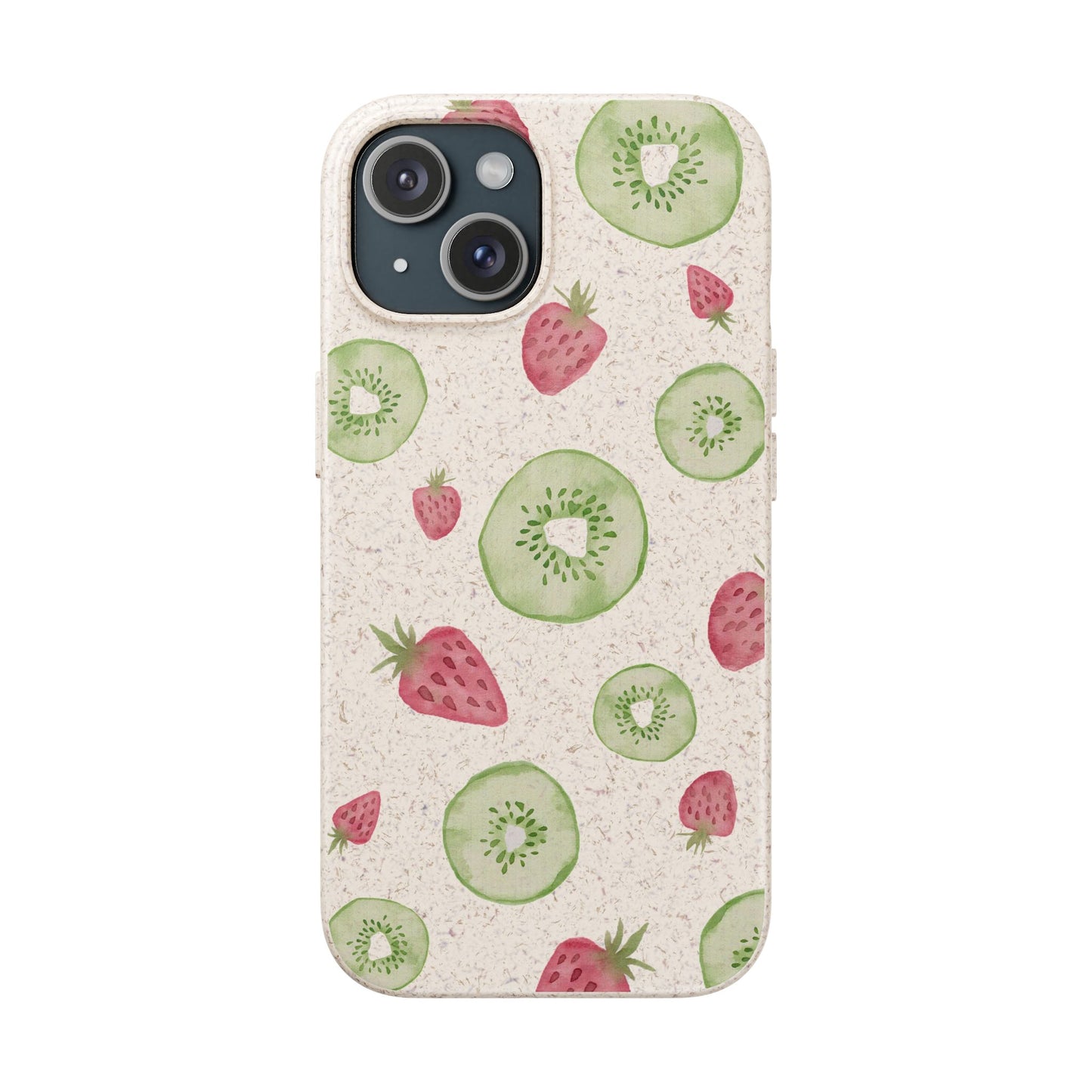 Strawberry Kiwi Biodegradable Phone Case - Watercolor Design by Ciera Sommer