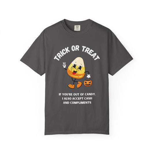 Halloween Humor T-Shirt, Fun Trick or Treat Shirt, Perfect for Fall Parties, Halloween Costume, Gift for Friends