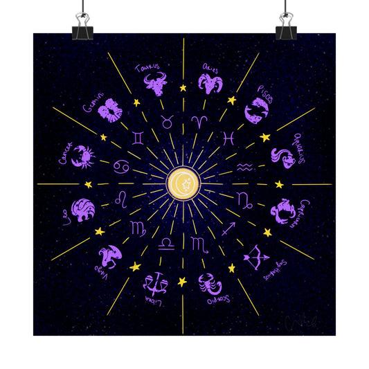 Astrology Themed Vertical Posters, Zodiac Wall Art, Celestial Decor, Horoscope Prints, Gift for Astrology Lovers