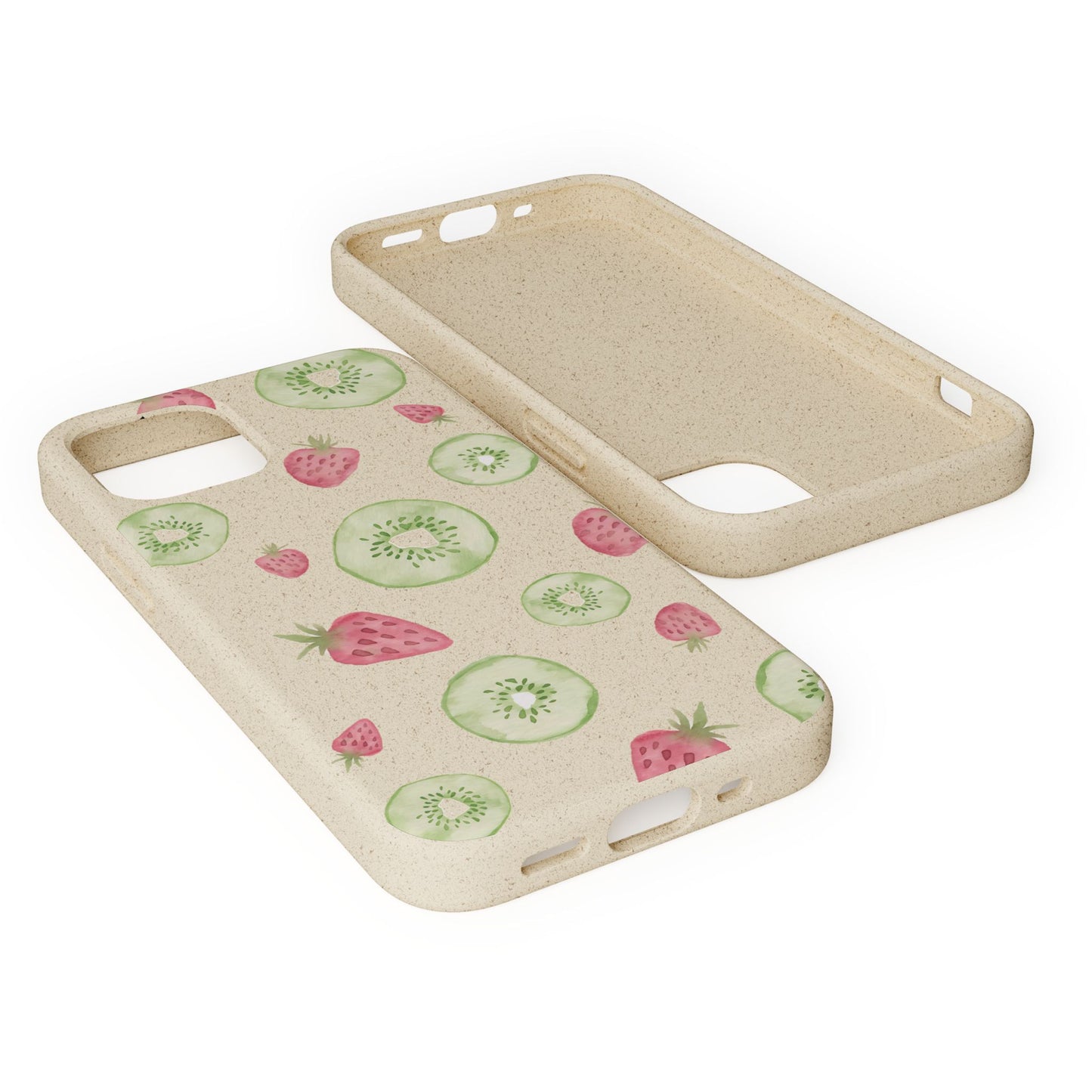 Strawberry Kiwi Biodegradable Phone Case - Watercolor Design by Ciera Sommer