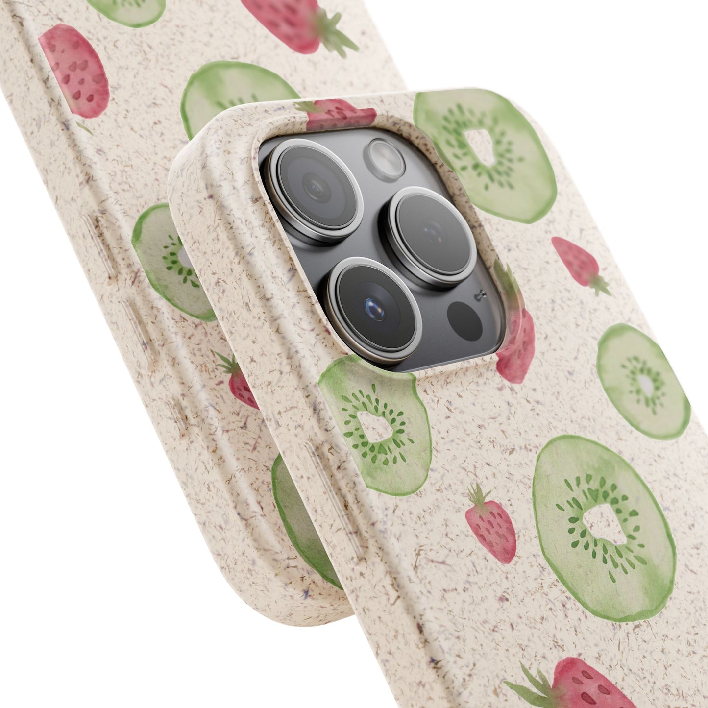 Strawberry Kiwi Biodegradable Phone Case - Watercolor Design by Ciera Sommer