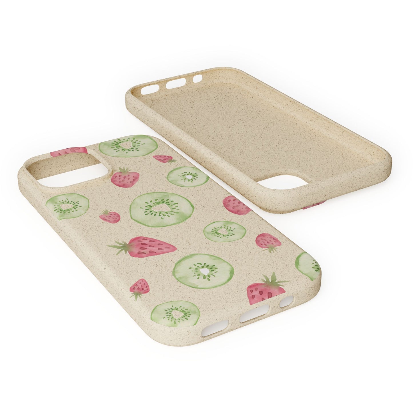 Strawberry Kiwi Biodegradable Phone Case - Watercolor Design by Ciera Sommer