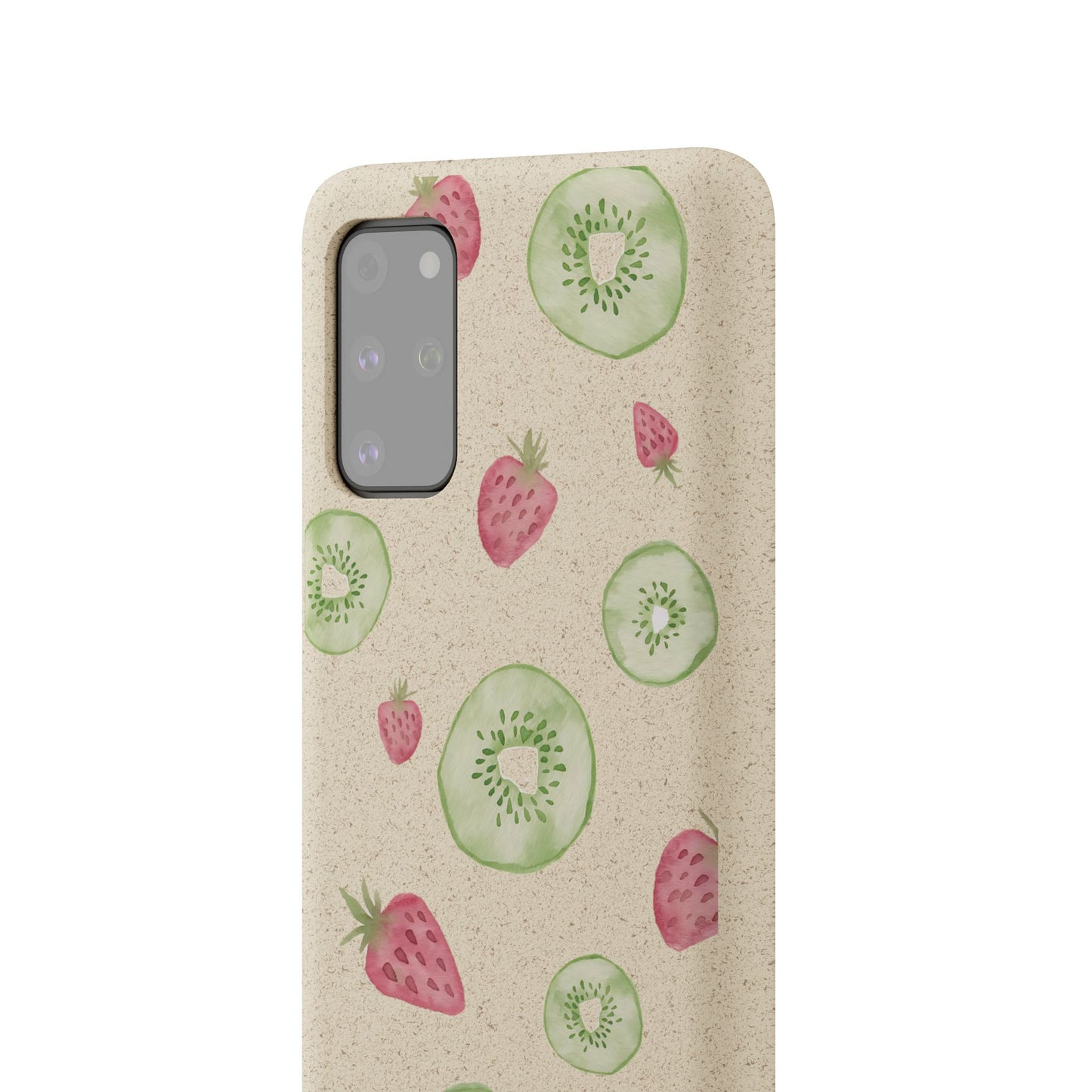 Strawberry Kiwi Biodegradable Phone Case - Watercolor Design by Ciera Sommer