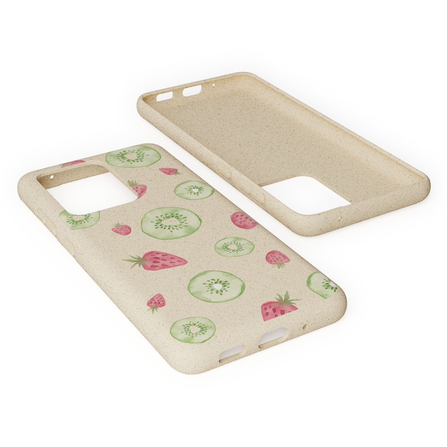 Strawberry Kiwi Biodegradable Phone Case - Watercolor Design by Ciera Sommer