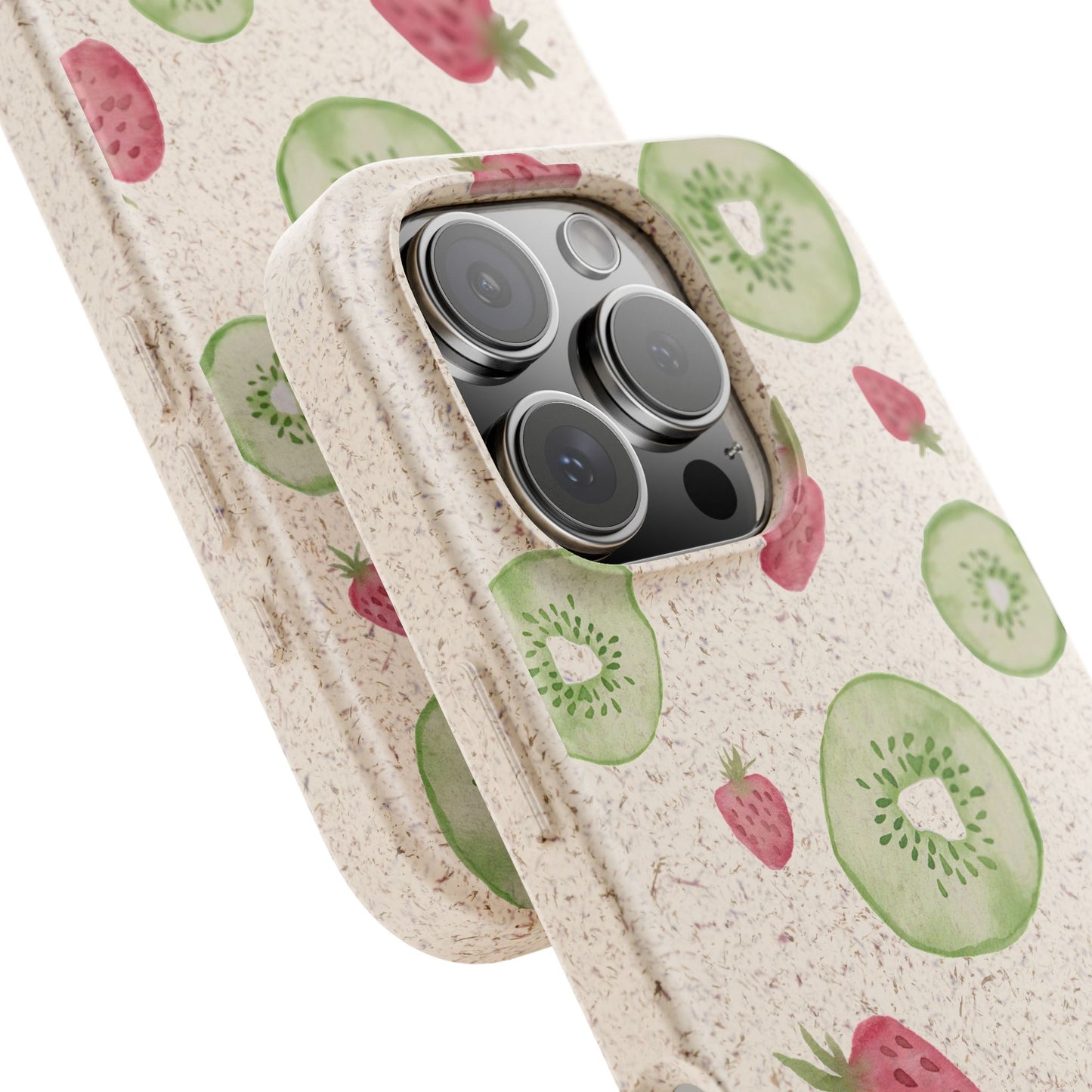 Strawberry Kiwi Biodegradable Phone Case - Watercolor Design by Ciera Sommer