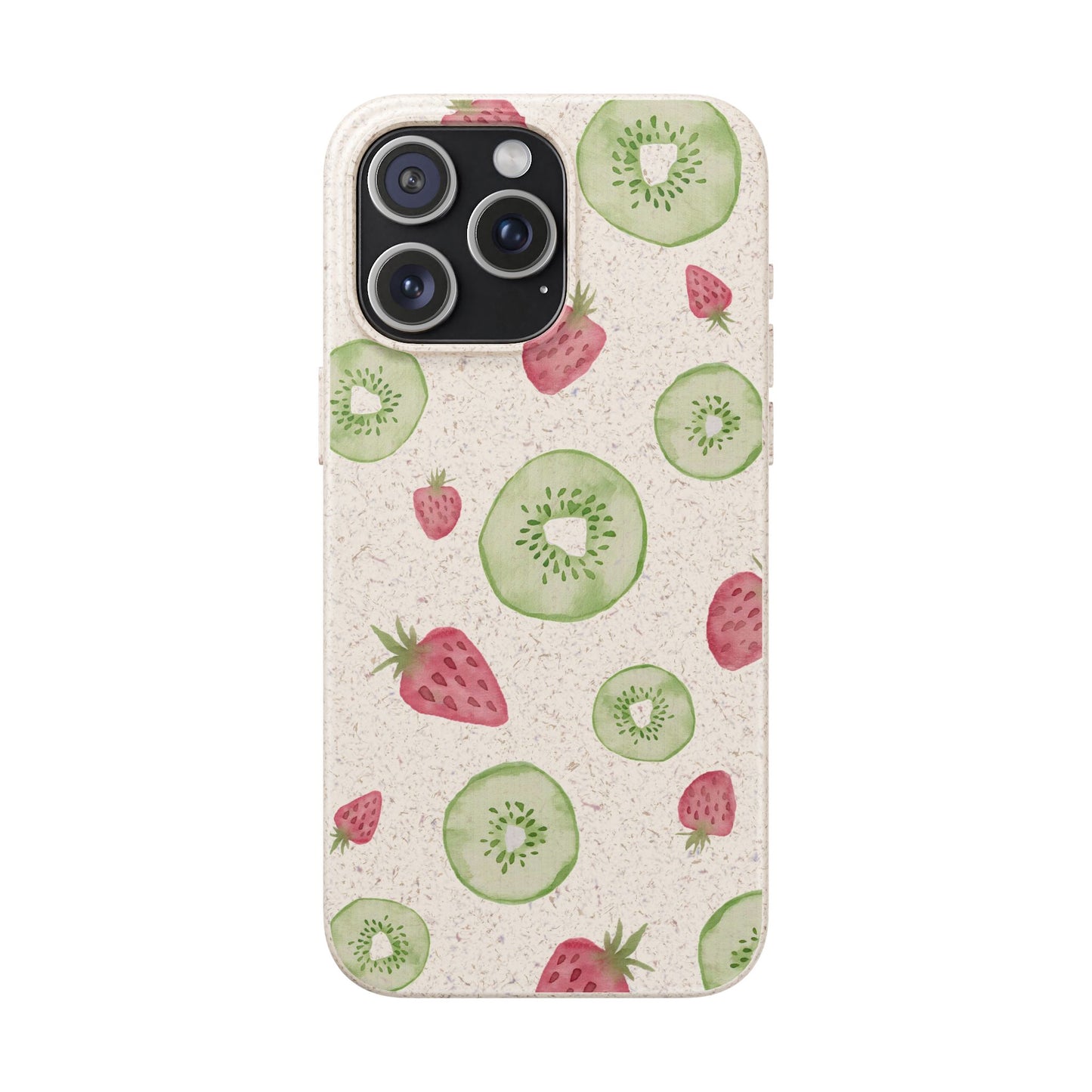Strawberry Kiwi Biodegradable Phone Case - Watercolor Design by Ciera Sommer