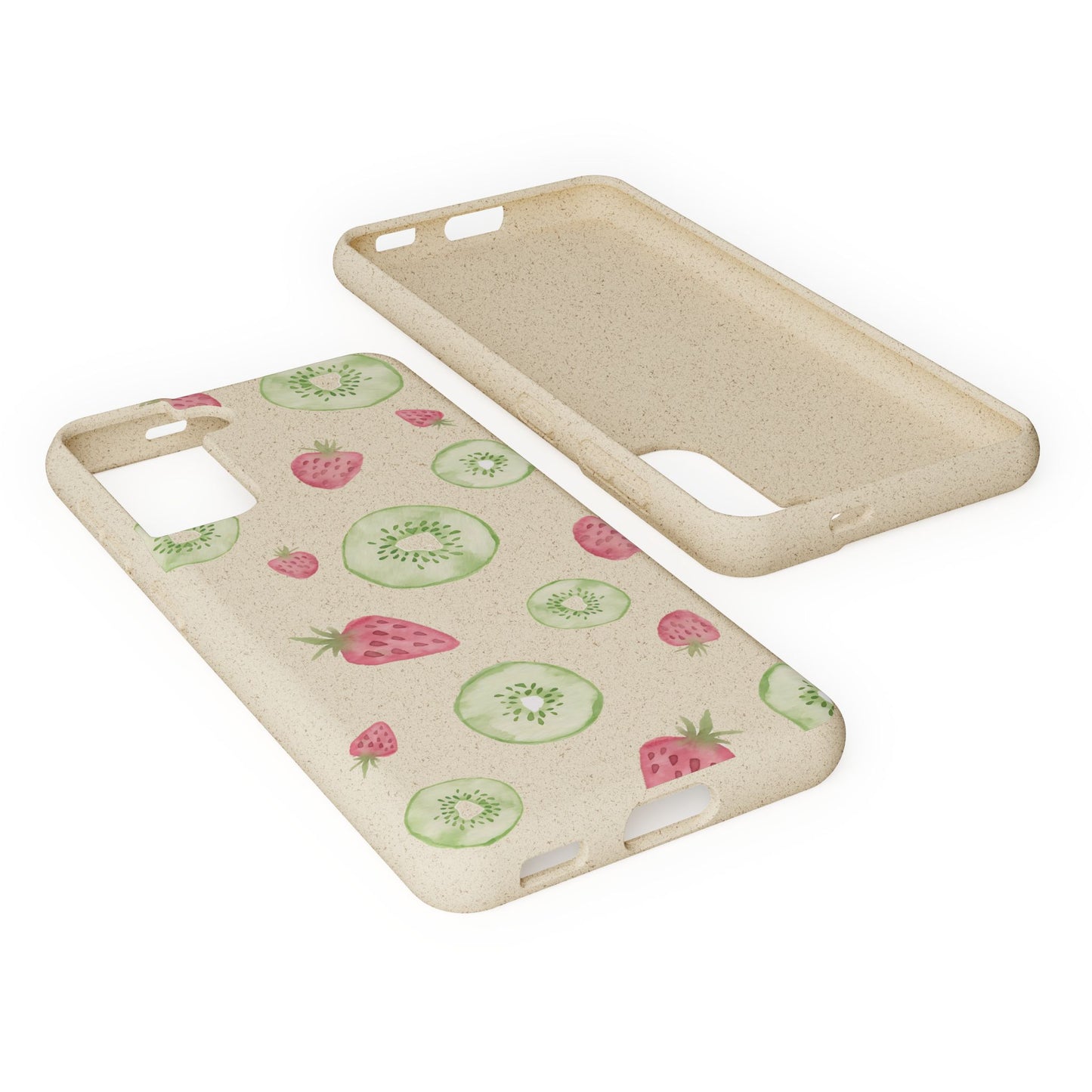 Strawberry Kiwi Biodegradable Phone Case - Watercolor Design by Ciera Sommer